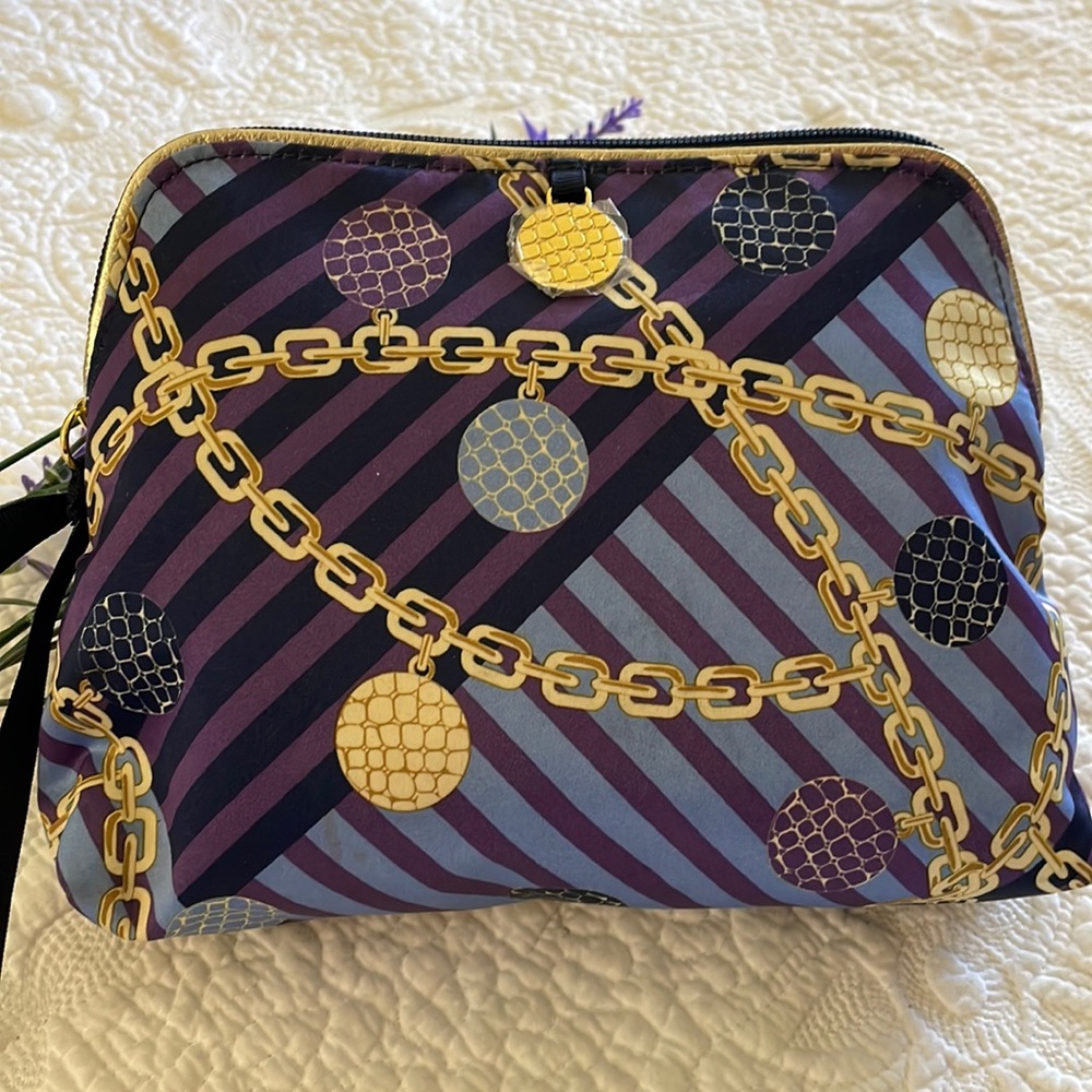 ESTEE LAUDER POUCH PURPLE/ BLUE/ GOLD NWOT